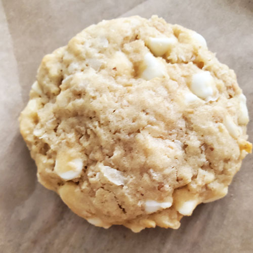 oatmeal coconut white chip cookies