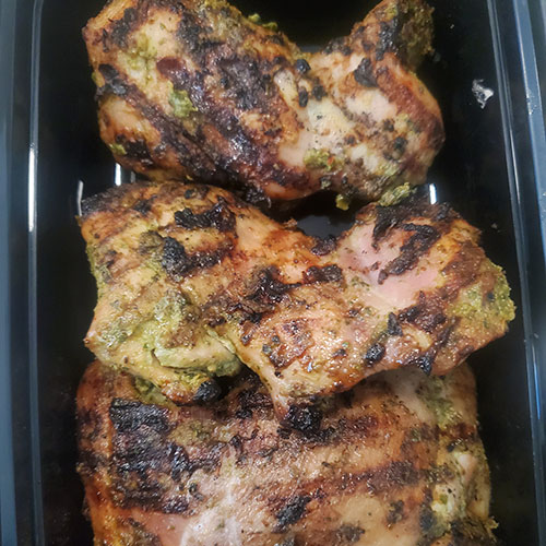 herb marinated green chicken