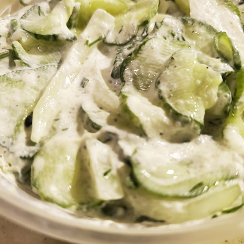 creamy cucumber salad