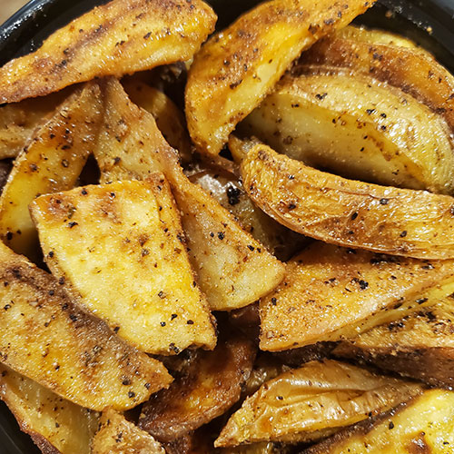 roasted potato wedges