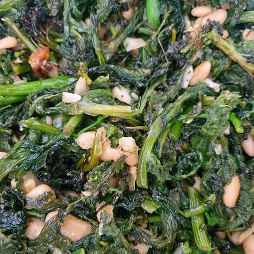 sauteed greens with cannellini beans