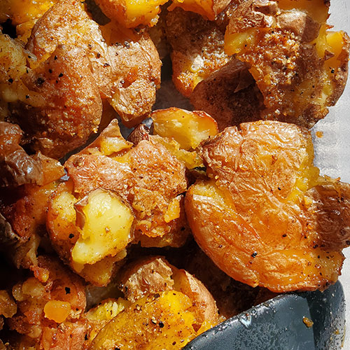 smashed potatoes